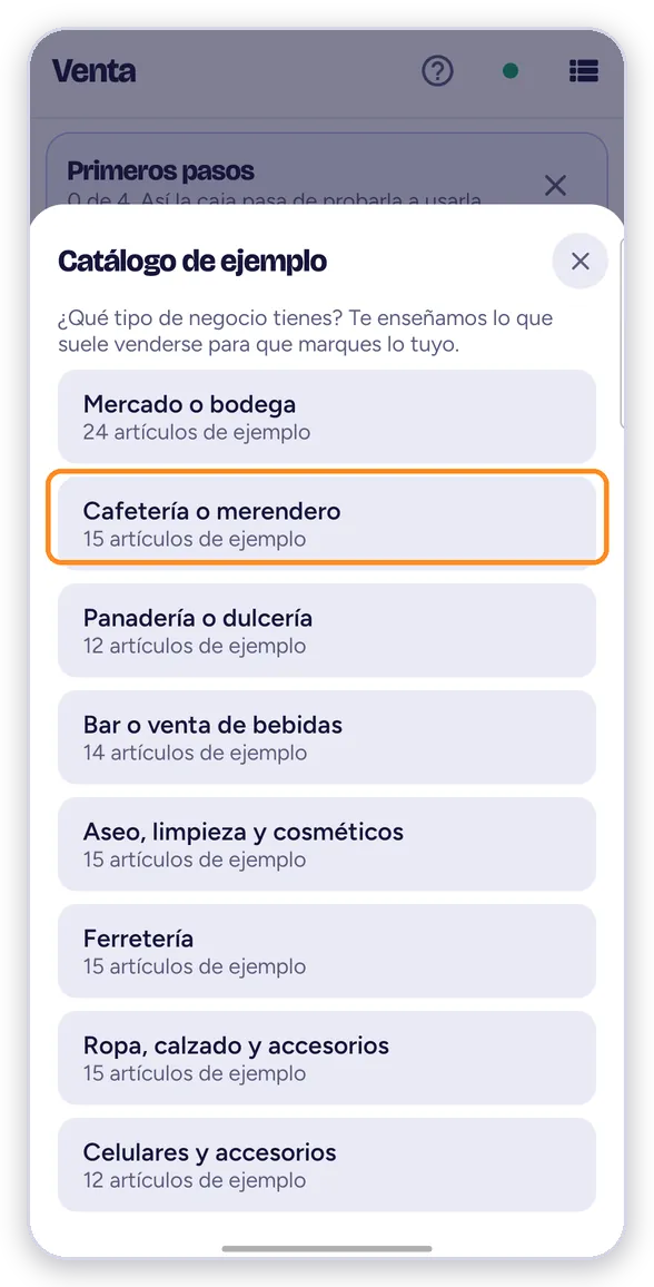 Elige tu tipo de negocio